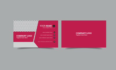  Modern and creative business card. Simple personal visiting card with company logo, corporate business card, business card template, 
