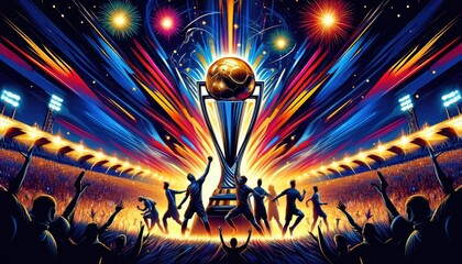 An abstract image of the UEFA European Football Championship, UEFA Euro 2024 - obrazy, fototapety, plakaty