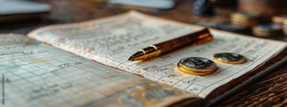 Aufkleber a diary page filled with entries about an individual's journey investing in bitcoin through multiple