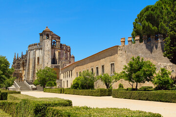 Tomar, Portugal, Europe. Templar knights castle of Tomar in Portugal