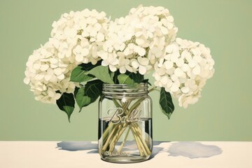 Flower jar hydrangea plant