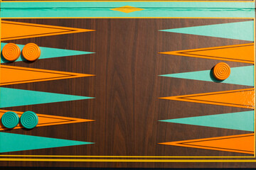New York City, NY, USA.Backgammon board game