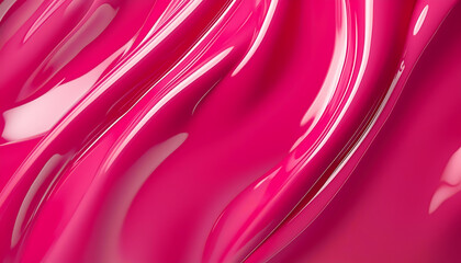 Glossy magenta pink lip gloss paint texture cosmetic makeup background