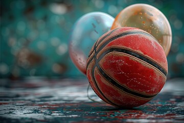 basketball tournament lettering and balloon 