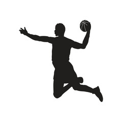 Fototapeta na wymiar Vector set of Basketball players silhouettes, Basketball silhouettes
