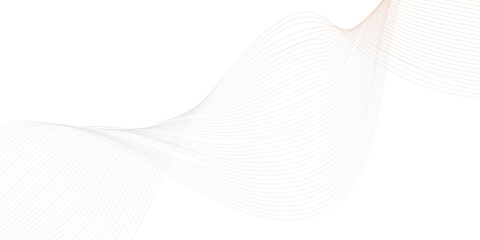 Abstract background with waves for banner.Stylized line art background. Vector background with lines isolated on white and orange gradient. Curved wavy line, smooth stripe.Vector illustration.

