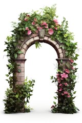 Fototapeta na wymiar Flower arch architecture outdoors