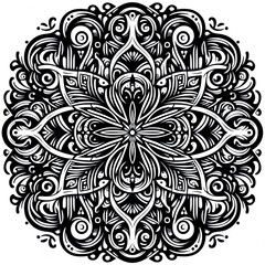 Ein schwarz wei&szlig; vector eines komplexen Musters