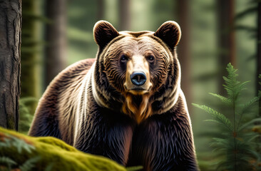 Obraz premium big bear in the forest