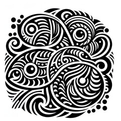 Ein schwarz wei&szlig; vector eines komplexen Musters