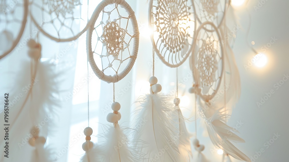 Poster delicate and ornate boho dreamcatchers with intricate details and soft feathers add a touch of elega