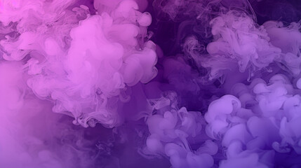 A purple and pink cloud of smoke, which is likely from a fire or some other source of smoke. The smoke is thick and billowing, creating a sense of chaos and danger