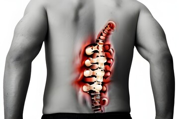 Man suffering from a lower back pain