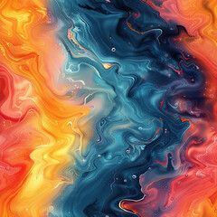 Abstract fluid art background with swirling patterns of vibrant colors, resembling the cosmic beauty of galaxies and nebulae. There is an ethereal glow emanating from within the swirls. 
