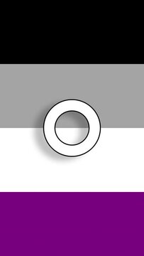 S&iacute;mbolo Asexual en pantalla vertical versi&oacute;n 3