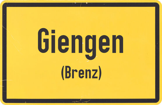 Ortsschild Giengen an der Brenz