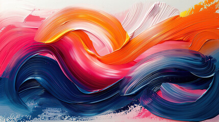 Dynamic abstract brush strokes for contemporary art prints design