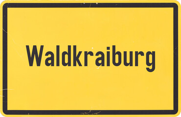 Ortsschild Waldkraiburg - obrazy, fototapety, plakaty