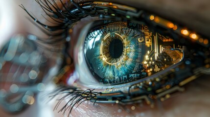 An artificial intelligence chip is at the heart of the mechanism of a robotic human eye, revolutionizing vision with technology woven in.