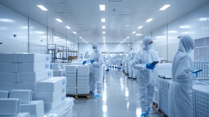 Surrounded by the swarming hum of technology, employees cloaked in white and protected by masks, meticulously package vaccines and medicines for export in a sterile environment.