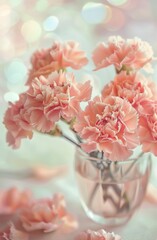 Pink Flowers Vase on Table