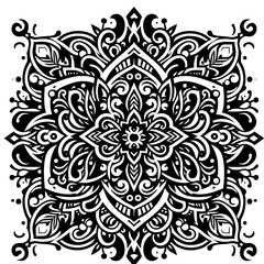 Ein schwarz wei&szlig; vector eines komplexen Musters