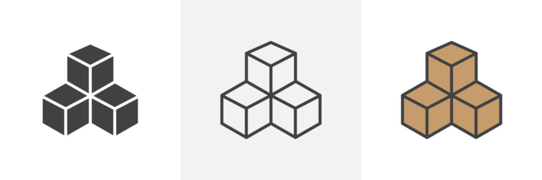 Organizational Vector Icons for Cargo and Inventory Management