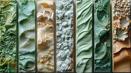 Organic textures abstract patterns for eco-friendly packaging