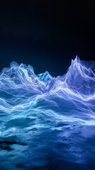 Ethereal visual art of ocean waves in motion