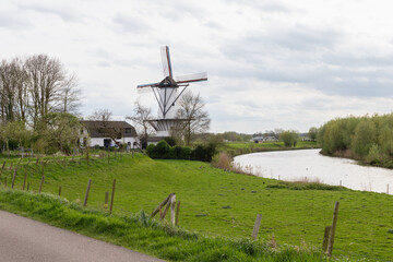 Mill - De Vlinder, along the river De Linge in Gelderland.