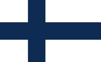 Finnish flag vector illustration. The national flag of Finland