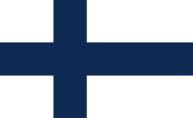 Finnish flag vector illustration. The national flag of Finland.