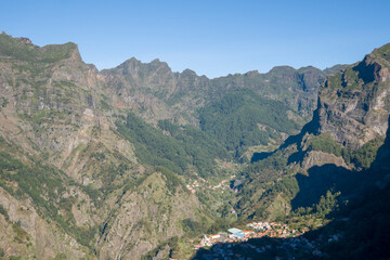 Eira do Serrado interior of Madeira island with mountains and levadas Portugal
