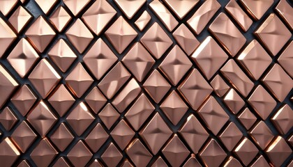 Geometric triangular shapes shutter pattern pink gold shiny polished slab texture template