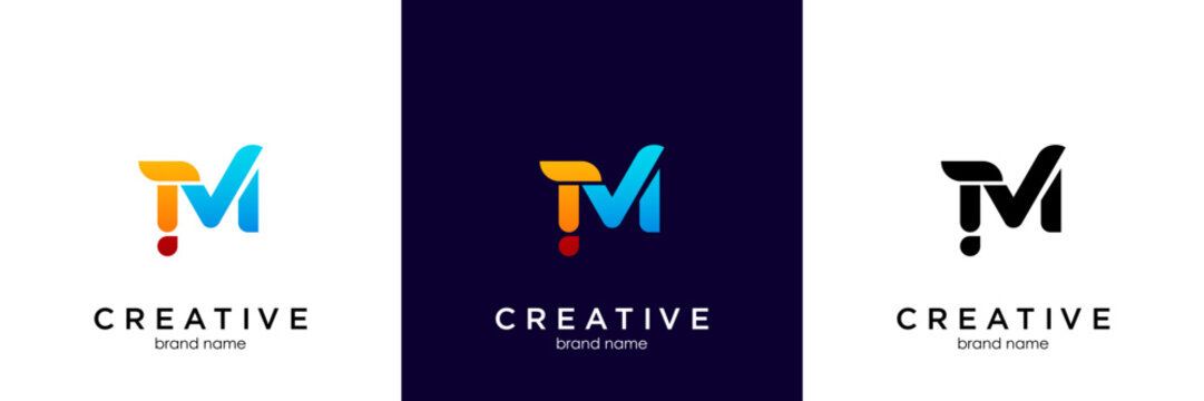 M T TM MT logo letter logotype icon font monogram