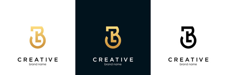 Alphabet letters Initials Monogram logo LB, BL, L and B
