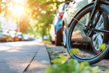 Sustainable transportation options like electric cars and bicycles, reducing greenhouse gas emissions