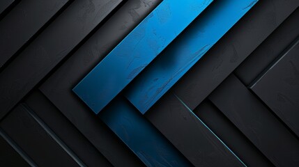 Abstract geometric pattern with blue and black stripes in a modern design