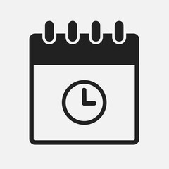 Icon page calendar - timer, time, clock, reminder