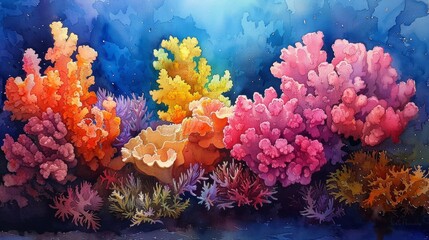 Fototapeta na wymiar Colorful coral on colorful background. 