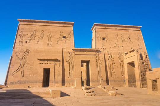 Philae temple in aswan on the Nile in Egypt