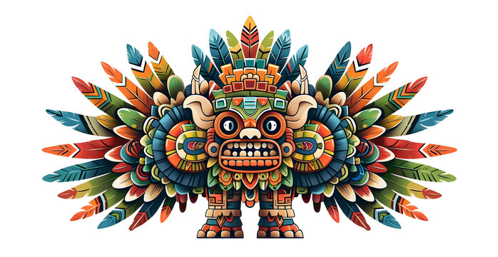 mayan god Kukulkan ( The feathered serpent god, similar to the Aztec god Quetzalcoatl. Kukulkan was associated with wind and rain)