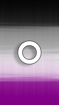 S&iacute;mbolo Asexual en pantalla vertical versi&oacute;n 5