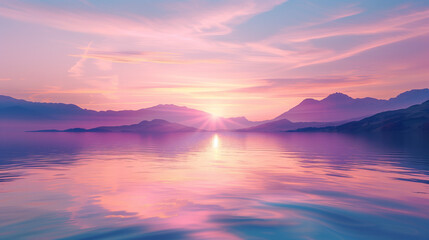 Tranquil Sunset Lake