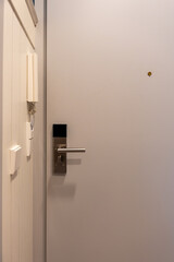 Electronic hotel door handles. Door handles close-up.