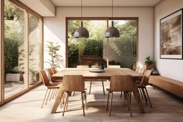 Dining room wood architecture furniture