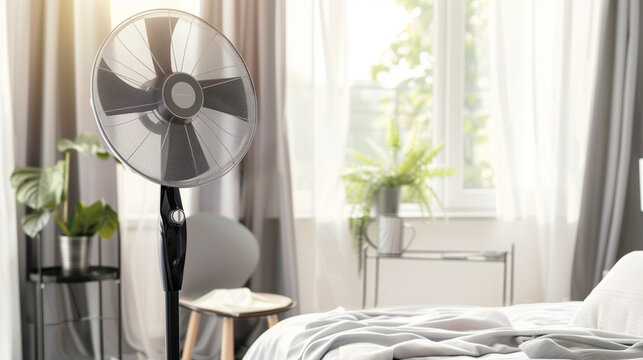 Captured in stylish home settings, these images highlight the elegant design and functionality of modern fans, ideal for promoting indoor comfort solutions.
