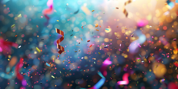 Explodierendes Konfetti f&uuml;r Fasching und Party als Hintergrund Motiv