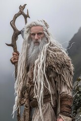 Wizard person blonde beard.