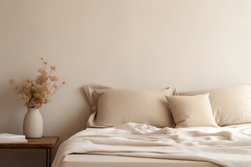 Bed furniture cushion bedroom - obrazy, fototapety, plakaty